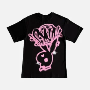 Black Pink Syna World Bunny T-Shirt