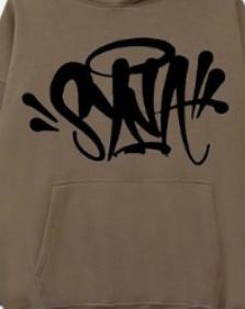 Brown Syna World Syna Logo Hoodies