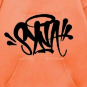 Orange Syna World Graphics Hoodie