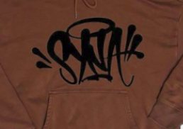 Brown Black Syna World Syna Printed Hoodie